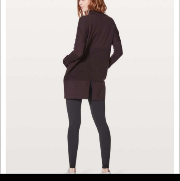 Lululemon Sit In Lotus Wrap ll Black Cherry Cardigan - Picture 3 of 11